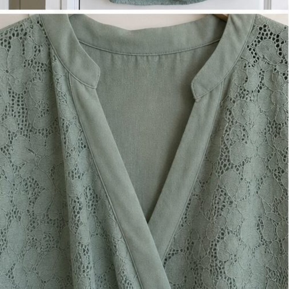 Sage Ruffle Blouse - Picture 4 of 6